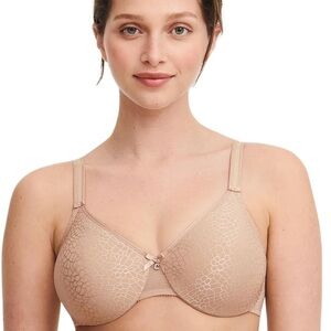 Nude Floral Patterned Bra